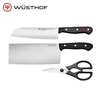 Bộ Ba Dao Bếp Cao Cấp Gourmet: Dao Chinese Style, Dao Santoku Và Kéo Gourmet - WUSTHOF Solingen Germany