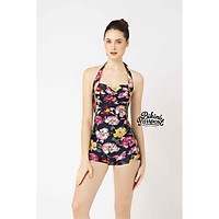BIKINIPASSPORT Đồ bơi áo tắm Một mảnh quần short & nhún - Xanh navy BS218_NV
