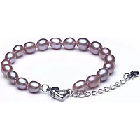 Vòng tay ngọc trai opal trắng, tím,cam 8-9 ly (17 cm)