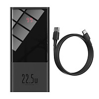 Pin sạc dự phòng Baseus Super Mini Digital Display sạc nhanh 22.5W 10000 mAh cho Smartphone / Tablet / Laptop / Macbook trang bị cổng Type-C & USB QC 3.0, màn hình LED, tặng 1 cáp sạc Type-C 3A - hàng nhập khẩu