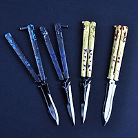 Compact Size Butterfly Knife Zinc Alloy Training Folding Knife Not Sharp