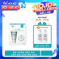 Bộ Chăm Sóc Da Cấp Ẩm Chuyên Sâu Curél Intensive Moisture Care Trial Kit Enrich (gel tẩy trang 30ml + kem dưỡng 10g)
