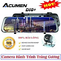 Camera Hành Trình Gương Ghi Hình Trước Sau Acumen D10+ Bản Nâng Cấp Của Camera Hành Trình D10 Full HD Ghi Hình Trước Sau Kiêm Lùi - Hàng Nhập Khẩu
