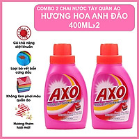 COMBO 2 Nước Tẩy Quần Áo Axo Hương Hoa Anh Đào 400ml X2