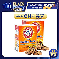 Bộ 2 Hộp Bột Baking Soda Đa Công Dụng 454g - Arm & Hammer Chính Hãng, Nhập Khẩu Từ Mỹ, Giúp Tẩy Tế Bào Chết, Làm Trắng Răng Hiệu Quả, Làm Bánh, Tẩy Rửa Nhà Bếp, Giày Dép, Sàn Nhà Nhanh, Hiệu Quả