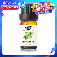 Tinh Dầu Bạc Hà Kobi - Tinh Dầu Thiên Nhiên Nguyên Chất, Tinh Dầu Xông Phòng, Giúp Giảm Stress, Xua Đuổi Côn Trùng Và Khử Mùi Hiệu Quả, Thích Hợp Dùng Với Đèn Xông Và Máy Khuếch Tán Tinh Dầu (5ml)