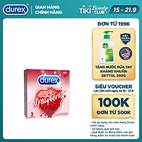 Bao cao su Durex Sensual Strawberry hộp 3 bao