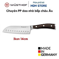Dao bếp thép rèn Wusthof Ikon Santoku 17cm/14cm cán gỗ cao cấp - Made in Germany