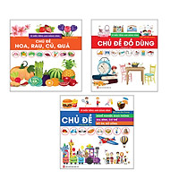 Sách - Từ Điển Tiếng Anh Bằng Hình Cho Bé - (3 Cuốn) Song Ngữ Anh - Việt Chủ Đề: Đồ Dùng, Hoa Rau - Củ - Quả và Nghề Nghiệp, Giao Thông, Gia Đình, Cơ Thể, Đồ Ăn, Đồ Uống