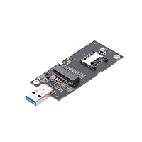 NGFF M.2 Key B to USB 3.0 Adapter Converter Card Board Desktop PC Add on Card with SIM Card Slot - Black