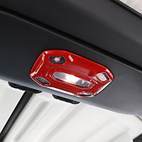 Carbon Fiber ABS Roof Reading Lamp Light Cover Trim For Jeep Wrangler 2018 JL ---- Carbon fiber / Red / Sliver