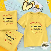 Áo Gia Đình Nhỏ Hạnh Phúc To - Màu Vàng Nhạt (GD301VN)