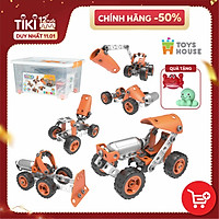 Đồ chơi phát triển kỹ năng Steam - Đồ chơi lắp ghép Build&Play - lắp ghép mô hình xe nâng - cần cẩu - ô tô - xe máy - máy bay Toyshouse 7703 - 7721 - 7722 -7754