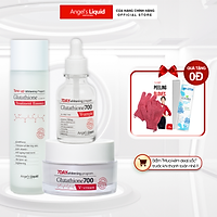 Combo Nước Thần, Serum, Kem Dưỡng Angel's Liquid Whitening Program Glutathione Dưỡng Trắng, Dưỡng Ẩm Cho Da (230ml)