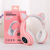 Tai nghe chụp tai Bluetooth B39 Phiên bản tai mèo siêu cute - Tích hợp đèn LED rực rỡ