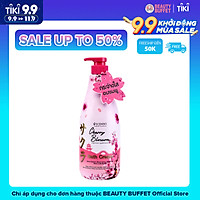 Kem tắm dưỡng ẩm làm sáng và mịn da Beauty Buffet Scentio Cherry Blossom 700ml