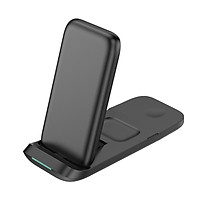 Bộ sạc 3 trong 1 Đế sạc không dây Qi Thay thế cho miếng sạc không dây có thể gập lại cho Apple Watch Airpods