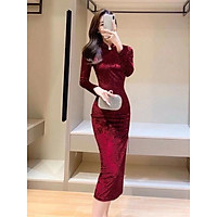 sườn xám nhung nhám
