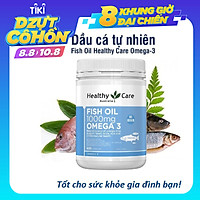 Dầu cá tự nhiên Healthy Care Fish Oil Omega-3 1000mg 400 viên chính hãng Úc giúp bổ mắt, kháng viêm, tốt cho trí não, tim mạch