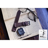Dây đồng hồ da bò cho Casio AE1200 WHD và Seiko 5 37mm (Tặng Khóa ) - RAM MÀI NHÁM CAO CẤP