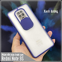 Ốp lưng cho Xiaomi Redmi Note 9S - Note 9 Pro nhám viền màu trượt camera