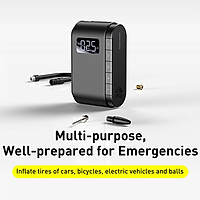 Máy Nén Khí Thông Minh Baseus Bơm Lốp Thổi Khí Mini Với Đèn LED Màn Hình Kỹ Thuật Số 4000mah 120PSI Không Dây