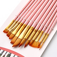 Bộ Cọ 12 Cây Chuyên Dụng Cao Cấp Để Tô Vẽ Tranh Sơn Dầu, Màu Nước, Màu Acrylic