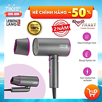 Máy sấy tóc Lebenlang LBH3088P (2100W) của Đức, kiểu gấp gọn, chống xơ rối tóc - hàng chính hãng