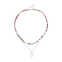Charm Simple Love Heart Shell Necklace Long Chain Women Accessories