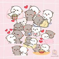 Miếng Dán Stickers In Hình Mochi Mochi
