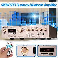 220V 5CH bluetooth HiFi Stereo AV Surround Amplifier Karaoke System
