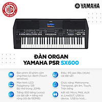 Đàn Organ điện tử chuyên nghiệp/ Arranger Keyboard/ Digital Keyboard Workstation - Yamaha PSR-SX600 (PSR SX600) - Màu đen - Hàng chính hãng
