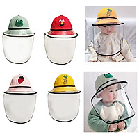 4pcs Baby Double Protection Hat With Face Cover Dustproof Anti-Spitting