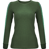Áo T-shirt Nữ có Bo Tay_Yvette LIBBY N'guyen Paris_YVETTE COOL WT2 _Màu Xanh rêu (Greenery)_Cotton Mélange hữu cơ (Organic)