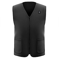 Áo Vest Giữ Ấm Bằng Điện Làm Từ Sợi Carbon Kết Nối USB - Màu Đen