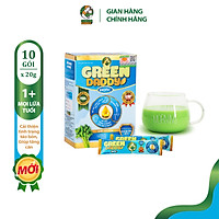 Sữa bột, Sữa non tinh chất cần tây Green Daddy Biotic hộp 10 gói x 20g, dành cho trẻ biếng ăn, táo bón, tiêu hóa kém