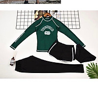 (Có sẵn) đồ bơi/ bikini dài tay quần dài 4 chi tiết Màu xanh