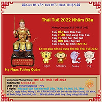 Thẻ Bài Thái Tuế năm 2022 hóa giải vận hạn Thái Tuế cho tuổi Dần, Thân, Tỵ, Hợi