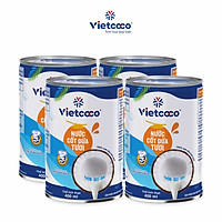 COMBO 4 LON NƯỚC CỐT DỪA TƯƠI VIETCOCO 400ML