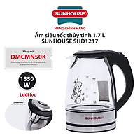 Ấm Siêu Tốc Thủy Tinh Sunhouse SHD1217- Hàng chính hãng