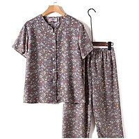 Bộ Hoa Mặc Nhà Cho Người Già Cực Đẹp -BGHOA01