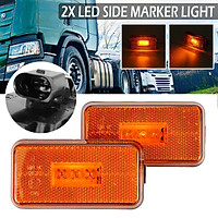 2x 24V LED Side Marker Indicator Light For SCANIA 5 6 Series P R Cabs G T Series