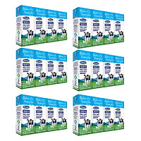 COMBO 6 LỐC SỮA TƯƠI TIỆT TRÙNG VINAMILK 100% TÁCH BÉO KHÔNG ĐƯỜNG - LỐC 4 HỘP X 180ML