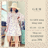 Đầm thiết kế hoa tím hồng Donna Dress Gem Clothing SP006182