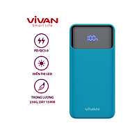 Pin Sạc Dự Phòng 10000mAh VIVAN VPB-X10 Sạc Nhanh PD/QC 3.0 20W - Output Type C & USB - Hàng chính hãng