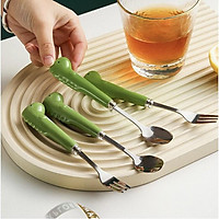 Thìa dĩa khủng long cho bé yêu bộ bát đĩa decor siêu đáng yêu