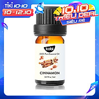 Tinh Dầu Vỏ Quế Kobi - Tinh Dầu Thiên Nhiên Nguyên Chất, Tinh Dầu Xông Phòng, Giúp Giảm Stress, Xua Đuổi Côn Trùng Và Khử Mùi Hiệu Quả, Thích Hợp Dùng Với Đèn Xông Và Máy Khuếch Tán Tinh Dầu (5ml)