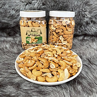 1Kg Hạt Điều Rang Muối Bể Sạch Vỏ Lụa Ngon S'Tiêng Hộp Trắng
