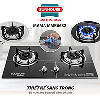 Bếp Gas Âm Đôi Mặt Kính Sunhouse - MMB6632 - Hàng chính hãng