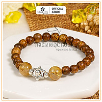 Vòng tay Trầm Hương tự nhiên Ngọc Tú - Charm bạc 925 cao cấp và Đá Phong Thủy - Trầm Tốc Lào - Thiên Mộc Hương